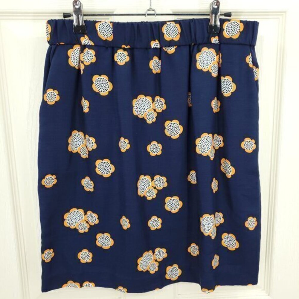 Boden Penelope Pull On Floral Mini Skirt 12UK/8US Blue/Orange